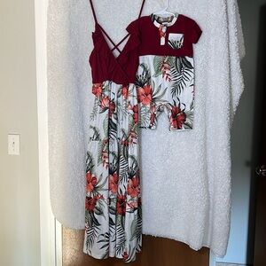 Mommy and me summer dress and onesie/romper